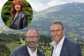Les candidats de l'UDC de Savièse pour les communales 2024: Sarah Luyet, candidate vice-juge (sortante), David Luyet, candidat au conseil communal (sortant) et Bruno Perroud, député